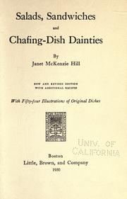 Cover of: Salads, sandwiches and chafing-dish dainties by Hill, Janet McKenzie Mrs.