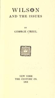 Cover of: Wilson and the issues