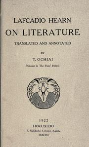 Cover of: On literature by Lafcadio Hearn