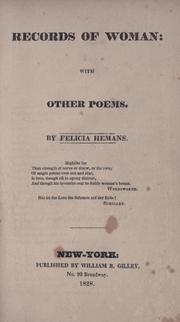 Cover of: Records of woman: with other poems.