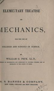 Cover of: Elementary treatise on mechanics.