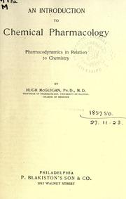 Cover of: An introduction to chemical pharmacology by Hugh Alister McGuigan