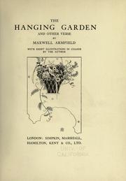 Cover of: The hanging garden: and other verse.