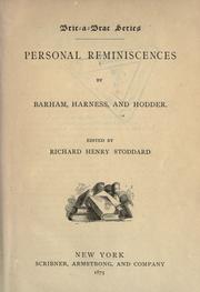 Cover of: Personal reminiscences
