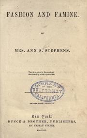 Cover of: Fashion and famine by Stephens, Ann S.