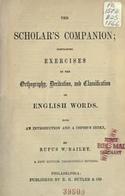 The scholar's companion by Bailey, Rufus William