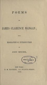 Cover of: Poems by James Clarence Mangan