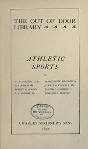 Cover of: The Out of door library.: Athletic sports ...