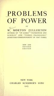 Cover of: Problems of power. by William Morton Fullerton