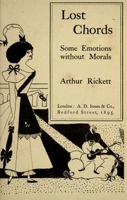 Cover of: Lost chords: some emotions without morals