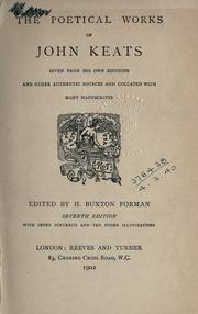 Cover of: Poetical works by John Keats