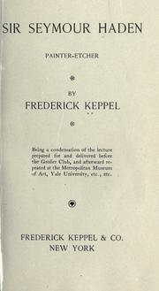 Sir Seymour Haden by Frederick Keppel
