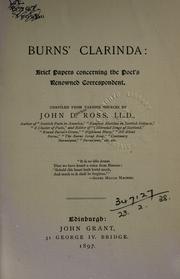 Cover of: Burns' Clarinda by John Dawson Ross