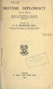 Cover of British diplomacy, 1813-1815