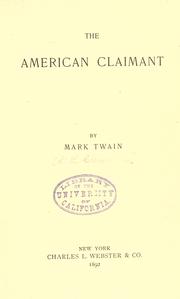 Cover of: The American claimant by Mark Twain