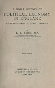 Cover of: A short history of political economy in England from Adam Smith to Arnold Toynbee.