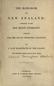 Cover of: The hand-book for New Zealand: consisting of the most recent information.