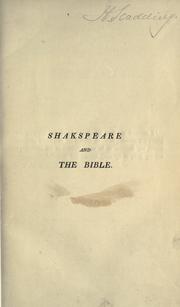 Cover of: On Shakspeare's knowledge and use of the Bible. by Charles Wordsworth