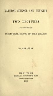 Cover of: Natural science and religion by Asa Gray