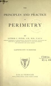 Cover of: The principles and practice of perimetry. by Peter, Luther Crouse