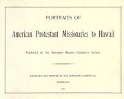 Cover of: Portraits of American Protestant missionaries to Hawaii