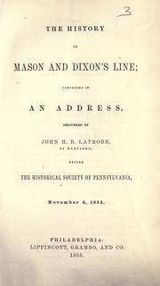 Cover of: The history of Mason and Dixon's line