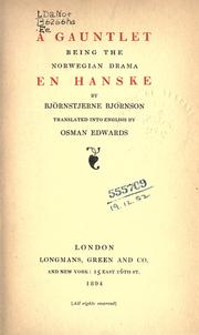 Cover of: A gauntlet by Bjørnstjerne Bjørnson