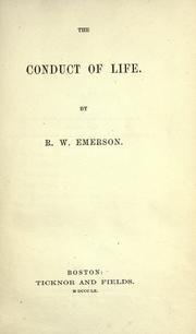 Cover of: The conduct of life. by Ralph Waldo Emerson