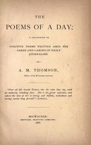 The poems of a day by Alexander McDonald Thomason