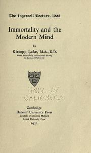Cover of: Immortality and the modern mind.