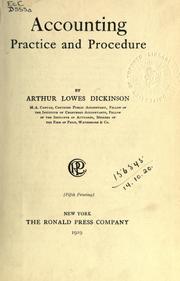 Accounting practice and procedure by Dickinson, Arthur Lowes Sir