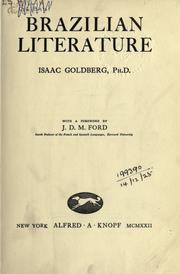 Cover of: Brazilian literature by Goldberg, Isaac