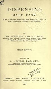 Dispensing made easy by Sutherland, William G.