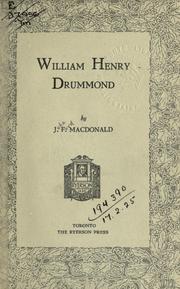 Cover of: William Henry Drummond