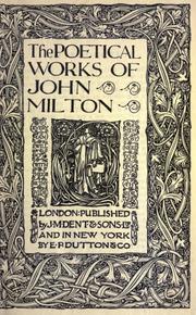 Cover of: The poetical works of John Milton by John Milton