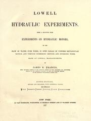 Cover of: Lowell hydraulic experiments by James Bicheno Francis