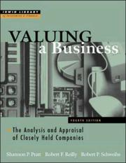 Cover of: Valuing a business by Shannon P. Pratt