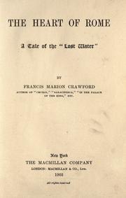 The Heart of Rome by Francis Marion Crawford
