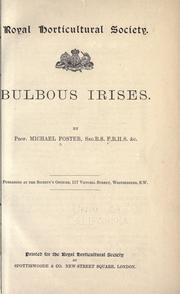 Cover of: Bulbous irises