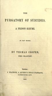 Cover of: The purgatory of suicides; a prison-rhyme in ten books