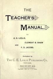 Cover of: The teacher's manual