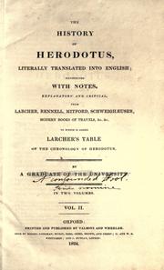 Cover of: The history of Herodotus by Herodotus