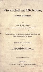 Cover of: Wissenschaft und Offenbarung in ihrer Harmonie
