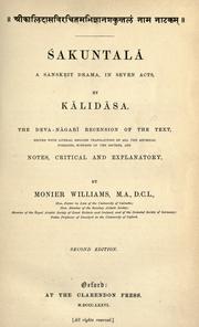 Cover of: Śakuntalā by Kālidāsa