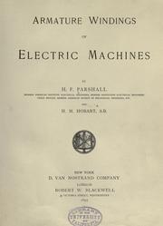Armature windings of electric machines by H. F. Parshall