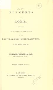 Cover of: Elements of logic by Richard Whately
