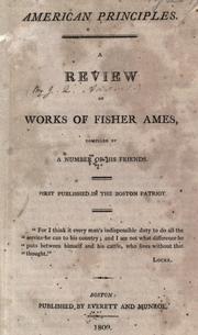 Cover of: American principles. by John Quincy Adams