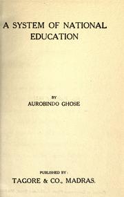 Cover of: system of national education