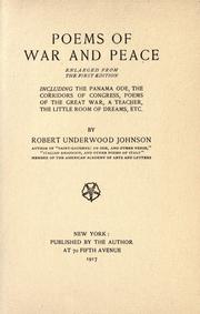 Poems of war and peace by Robert Underwood Johnson