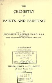 Cover of: The chemistry of paints and painting by Church, A. H.